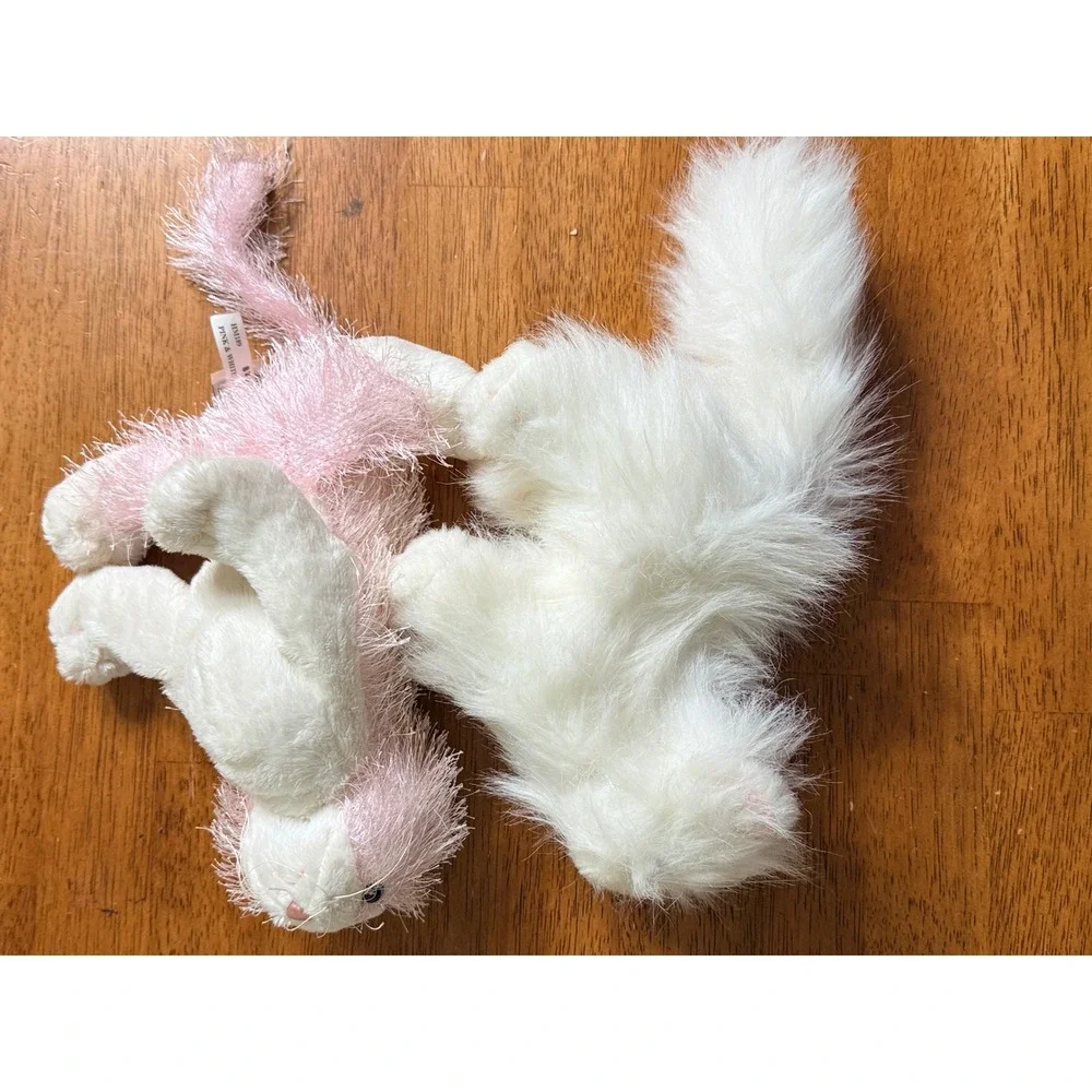 Webkinz Cats Kittens Lot of 4 Pink White Striped Small‎ Medium No Codes